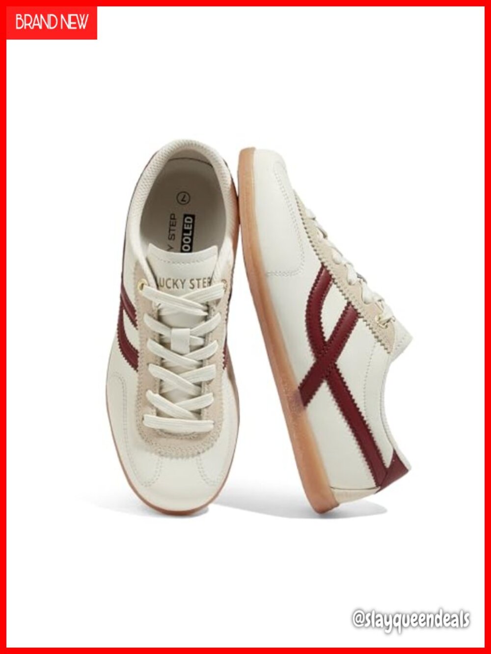 Women Cow Suede Faux Leather Retro Gum Sole Walking Sneakers Lace Up Casual